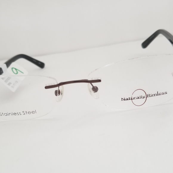 NEW NATURALLY RIMLESS NR 359 Gold 52-18-135 - Picture 5 of 16